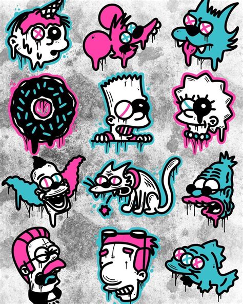 Pin By Alan Alvarez On Sticker Graffiti Characters Simpsons Drawings