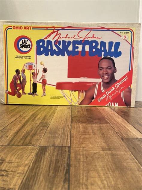 Rare Michael Jordan Lil Sport Free Standing Basket Ball Hoop Stand By