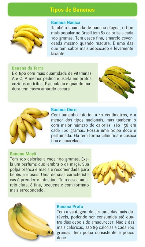 tipos de banana Nutrição e dietética Benefícios da banana Dicas de