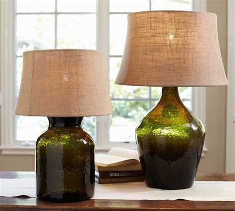 clift glass table lamp base green contemporary lamp bases by pottery barn