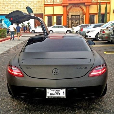 Blacked Out Matte Black Mercedes Sls Amg Luxury Car Lifestyle