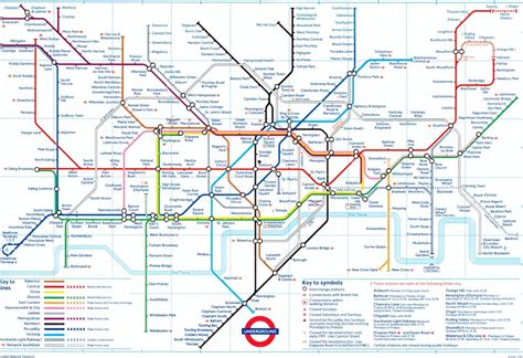 A Subway Map With Many Different Lines And Colors