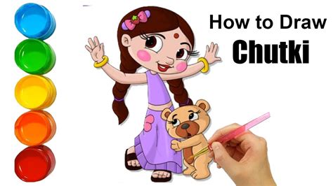 Chhota Bheem Chutki Colouring Chutki Drawing Chutki How To Draw