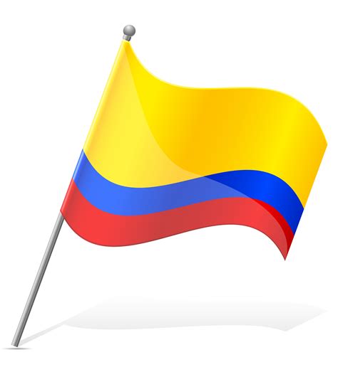 Vector La Bandera De Colombia Ejemplo De La Bandera De Colombia