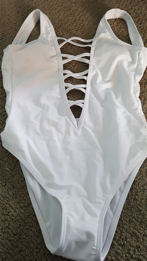 White Bride Glitter One Piece Bathing Suit Swimsuit Etsy