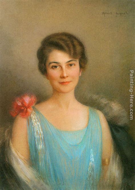 Albert Lynch A Portrait Of A Lady In Blue Painting Anysize 50 Off A