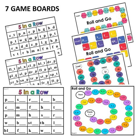 Phonics Dice And Game Board Set Short Vowels Closed Syllables Pdx