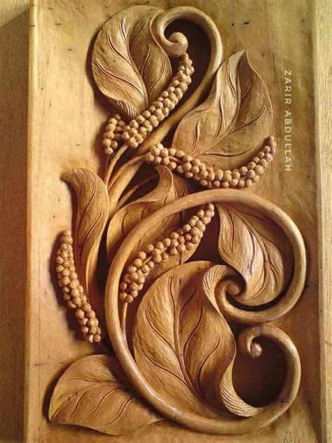 Lada Hitam Wood Carving Art Wood Carving Designs Flower Carving