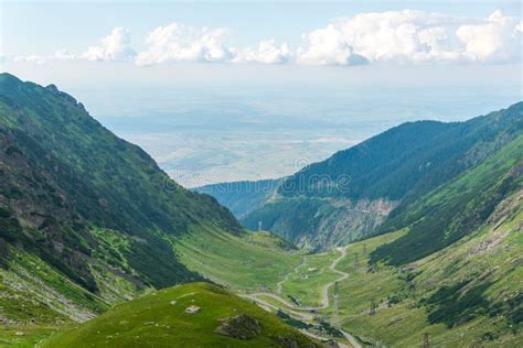 Amazing Road In Carpathian Mountains Transfagarasan Romania Stock