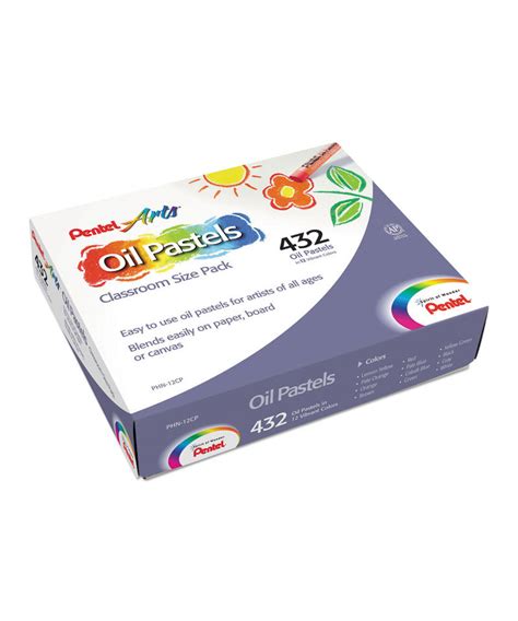 Oil Pastel Set With Carrying Case12 Color Set Assorted 432pack