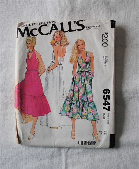 Size 12 Vintage 1970s Mccalls 6547 Sewing Pattern Misses Etsy