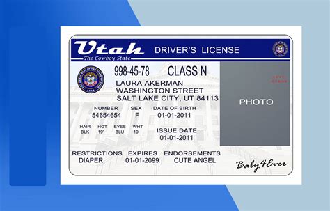 Utah Drivers License Psd Template V2 Download Photoshop File