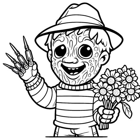 Adorable Freddy Krueger Coloring Page Download Print Or Color Online For Free