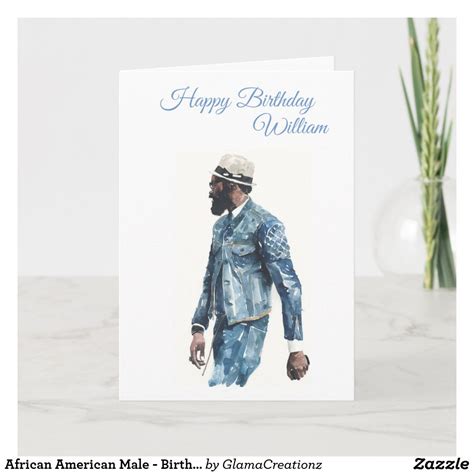 African American Male Birthday Card Zazzle Happy Birthday African American Birthday Cards