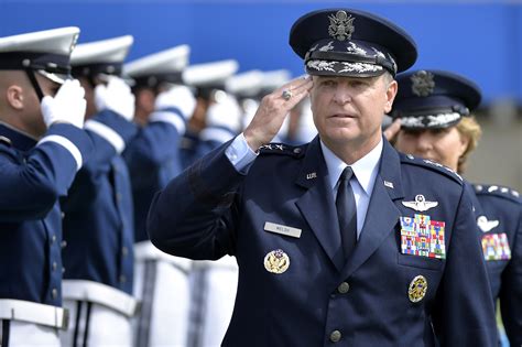 Air Force Chief Of Staff Gen Mark A Welsh Iii Enters The Us Air Force Academys Falcon