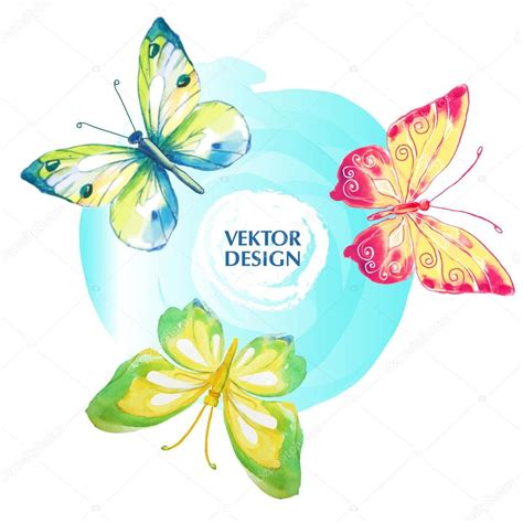 Butterfly Watercolor Vector Illustration Stock Illustration By