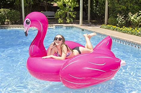 Poolmaster Jumbo Swimming Pool Float Rider Flamingo Pricepulse