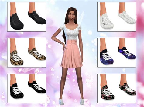 The Sims Resource Cute Canvas Sneakers