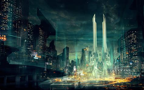 Download 3840x2400 Sci Fi Skyscrapers Futuristic City Artwork