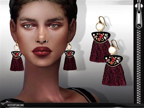 Mfs Shay Earrings Download Sims 4 Sims Big Tassel Earrings
