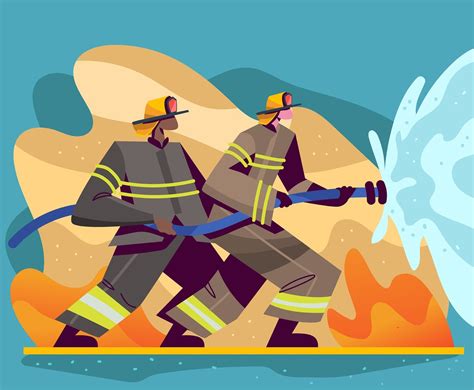 Firefighter Vector Art And Graphics