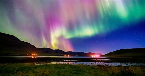 Watch As The Northern Lights Dance Over The Fjords Of Iceland Iceland