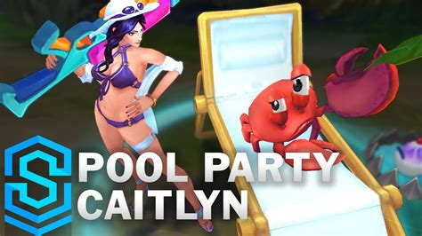 Pool Party Caitlyn Skin Spotlight Pre Release League Of Legends Youtube