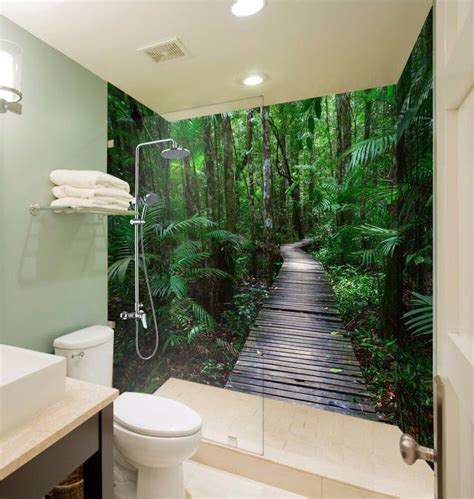 3d Jungle Path 658 Wallpaper Bathroom Print Decal Wall
