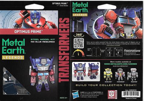 Transformers Optimus Prime Metal Earth Legends 3 D Laser Cut Steel