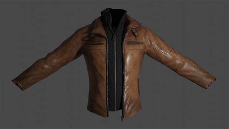 Animated Leather Jacket 3d Model Ready For Animation And Best Leather