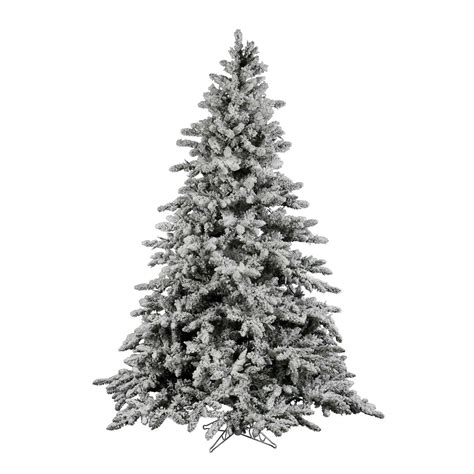 Vickerman 9ft Flocked White On Green 2443 Tips Christmas Tree