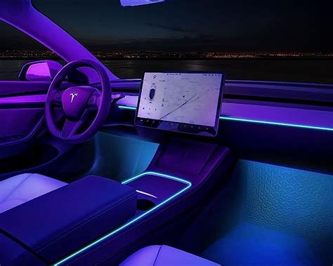 Vihimai Upgraded Tesla Model 3 Model Y Interior Neon Lights Accessories