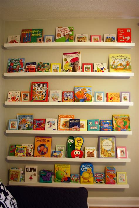 Karas Korner Nursery Room Book Shelves Filled