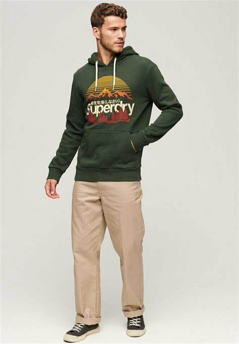 Superdry Core Logo Great Outdoors Sweat à Capuche Campus Green Grit