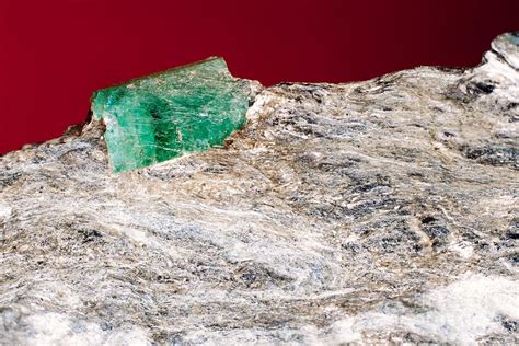 Rare Emerald Raw Precious Gemstone On Matrix Rock Photograph By Stephan