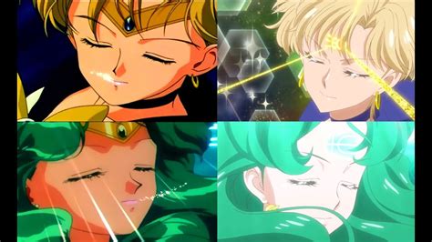 Sailor Uranus And Sailor Neptune Transformation Comparison Sailor Moon Crystal Youtube