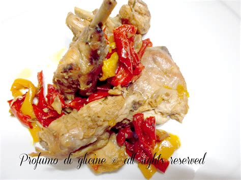 Ricette coniglio ai peperoni con foto e procedimento. Coniglio ai peperoni