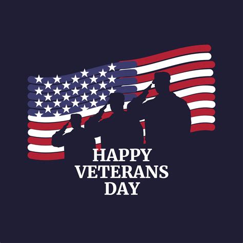 Veterans Day Poster Honoring All Who Served Veterans Day Illustration