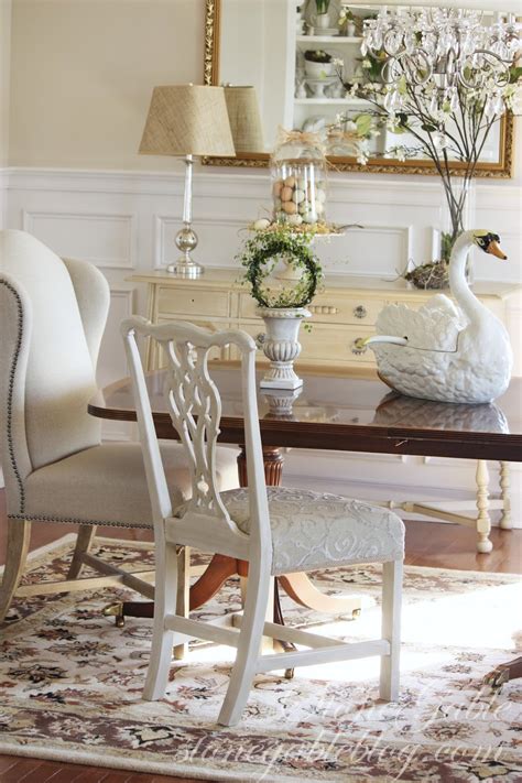 Room size, chair size, space between each chair and space between the chair and wall should all be considered for reliable placement. ONE PAINTED AND REUPHOLSTERED DINING ROOM CHAIR! - StoneGable