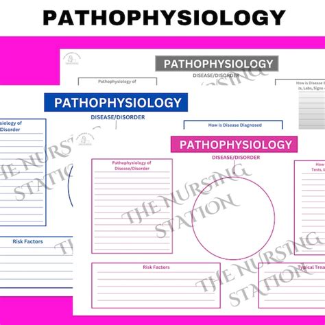 Pathophysiology Note Taking Template Etsy
