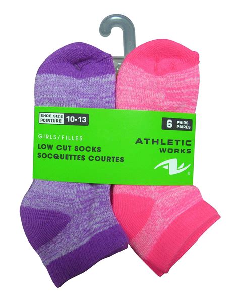 Athletic Works Girls Low Cut Anklets 6 Pair Socks Walmart Canada