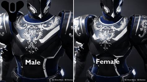 Titan Armor Comparison Male Vs Female Destiny 2 Youtube
