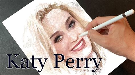 How To Draw Katy Perry Beautifully Lets Draw A Smiling Woman