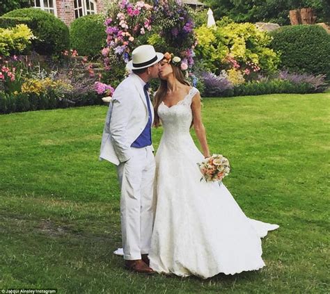 Jacqui Ainsley And Guy Ritchie Kiss In Wedding Photo At Ashcombe House Daily Mail Online