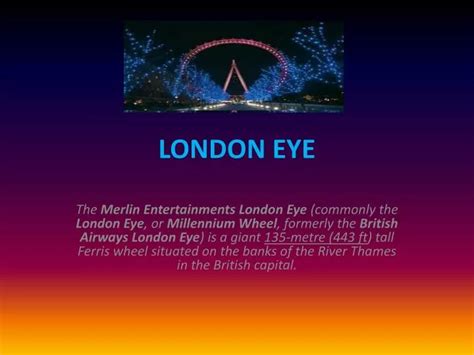Ppt London Eye Powerpoint Presentation Free Download Id2141548