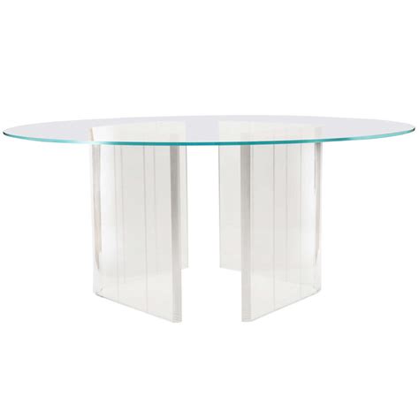 Vintage Lucite Table Base With Glass Top At 1stdibs
