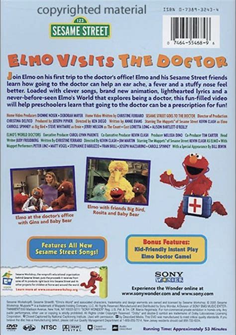Sesame Street Elmo Visits The Doctor Dvd 2005 Dvd Empire