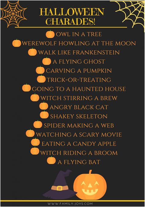 This Free Printable Halloween Game Of Halloween Charades Is A Cheap And