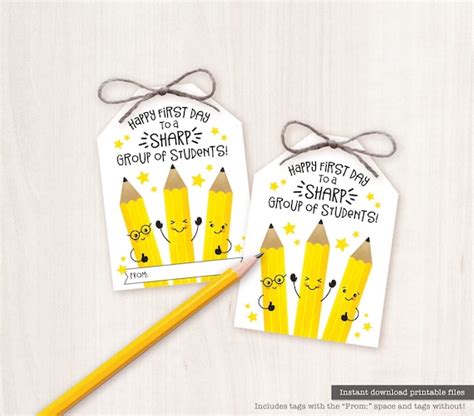 First Day Of School Ts For Students Printable T Tags For Etsy