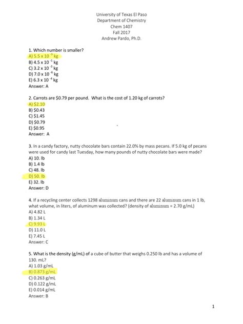 Unit 6 test stoichiometry practice test answer key page 1. Chemistry Final Exam Review | Acid | Calorie